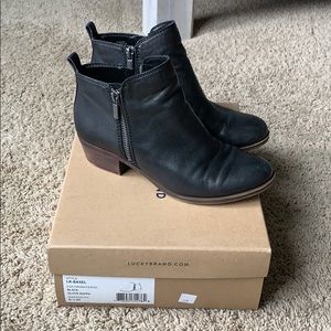 Black Lucky Brand ankle boot